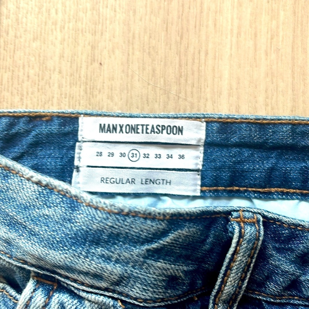 NWT One Teaspoon Blue Suede Mr. Browns Paint Splatter Mens Jeans Sz 31 - Picture 4 of 7